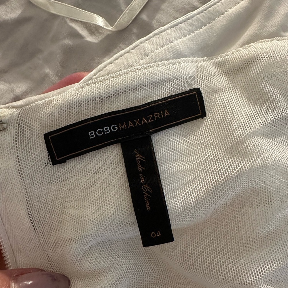 BCBGMaxAzria Cream Mesh Fabric